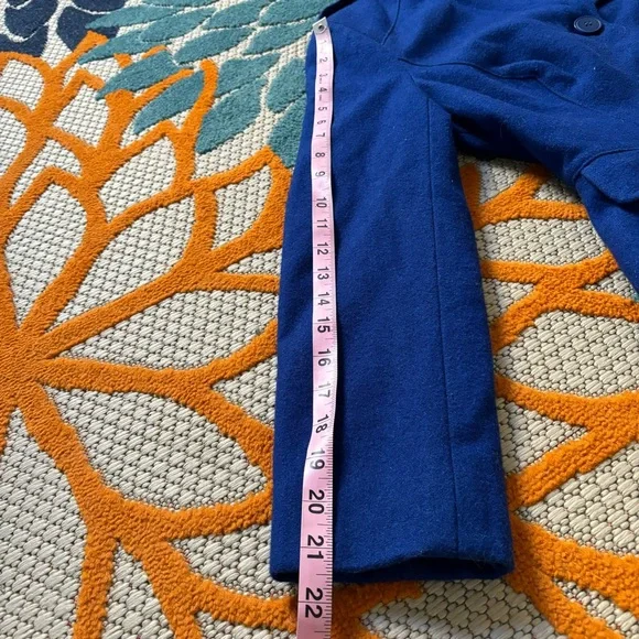 BEBE • Vintage Wool Blend Peplum Jacket in Royal Blue • EUC • Size XS - Picture 6 of 8